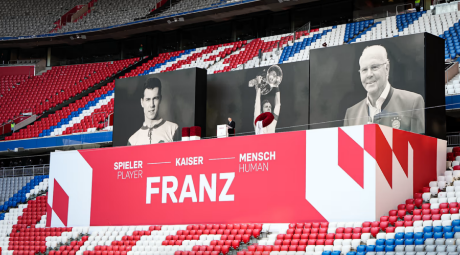 El mundo del fútbol se despide de Franz Beckenbauer en el Allianz Arena